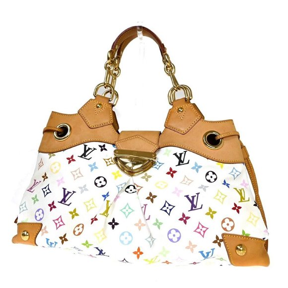 LOUIS VUITTON Ursula Chain Hand Bag Monogram Multi Leather White - Picture 1 of 16